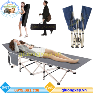 Giường Gấp GB22B- Tặng chăn, túi vải đựng